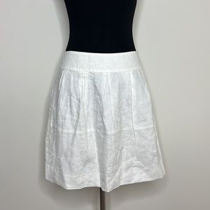 ISLAND COMPANY Boheme White Linen Skirt 6